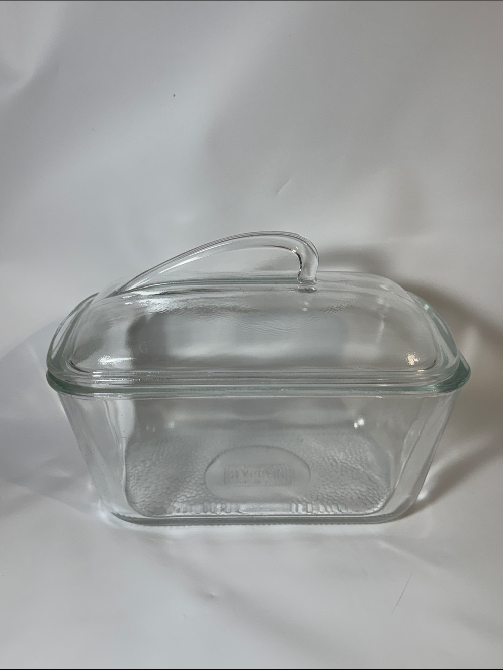 Mid-Century 50s Glasbake Clear Glass Shark Fin Baking Dish 1 1/2 QT Deco